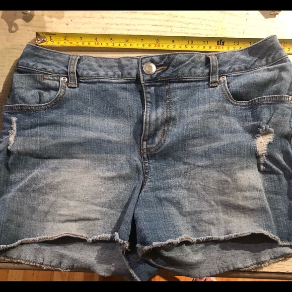 Maurices Pants - Maurices size 12 blue denim shorts slightly distressed stretch